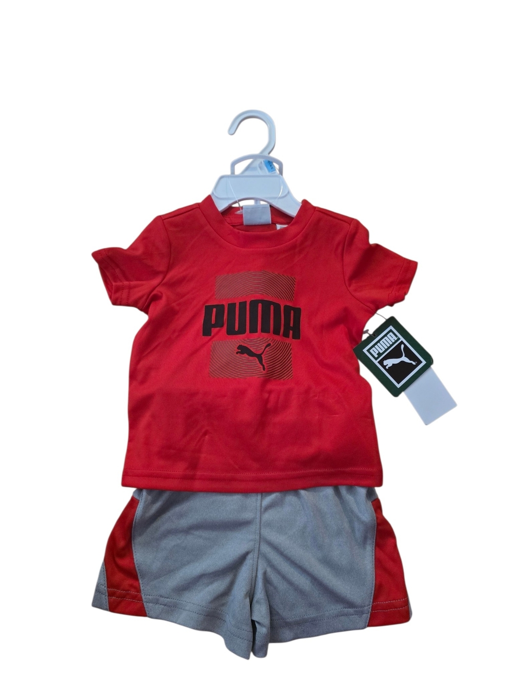 Puma Red and Gray Kids Two-Piece Pajama Set